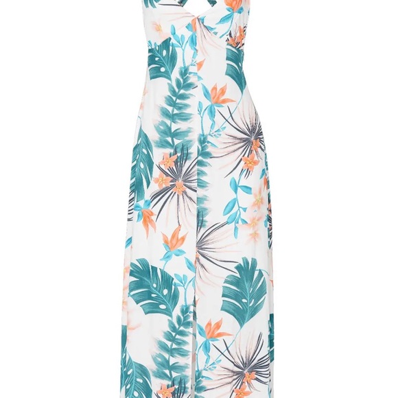 Slate & Willow Palm Printed Maxi Dress Large - Picture 4 of 12